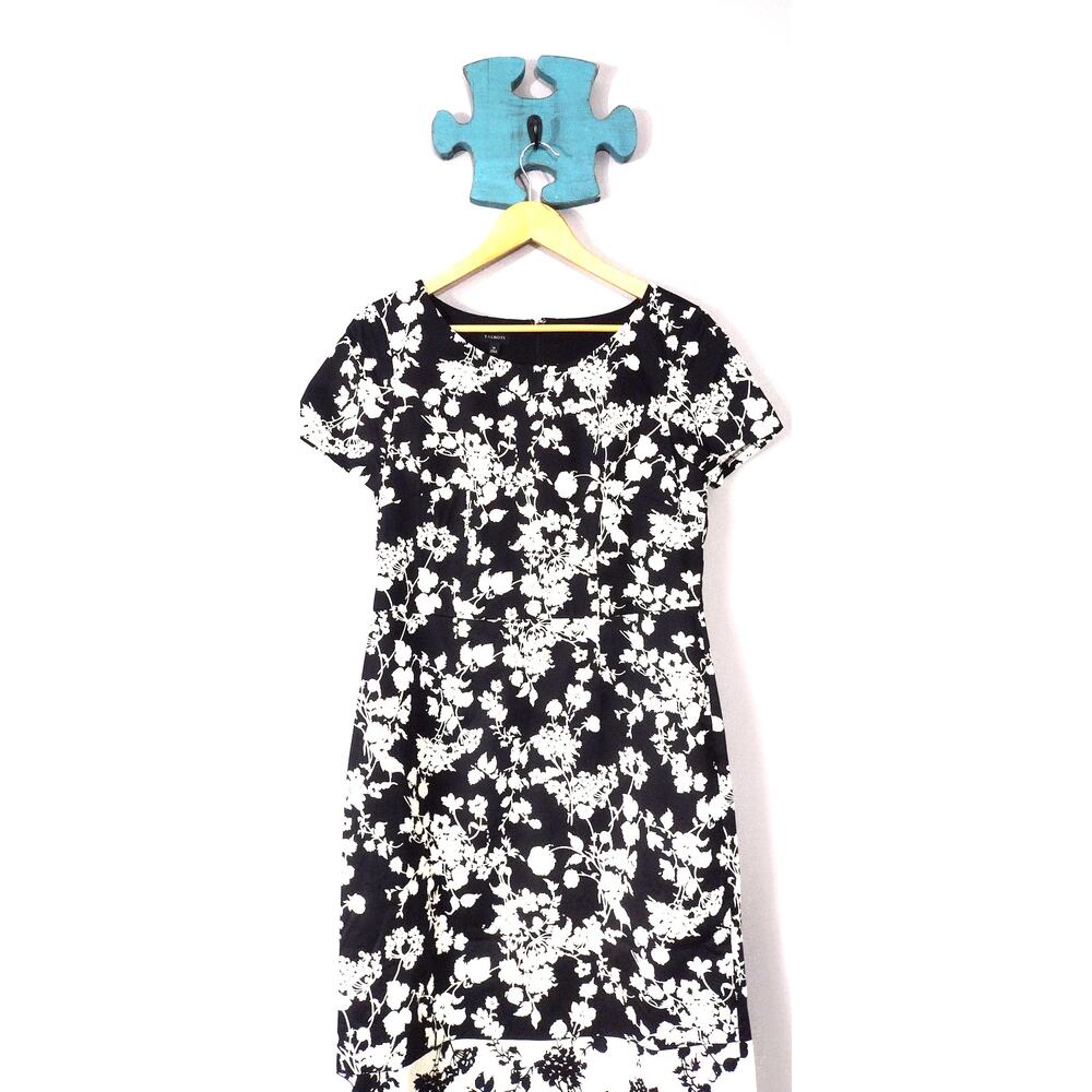 Talbots Women's Floral Bateau Neck Spring Sheath Dress Size 10 - Picture 3 of 16